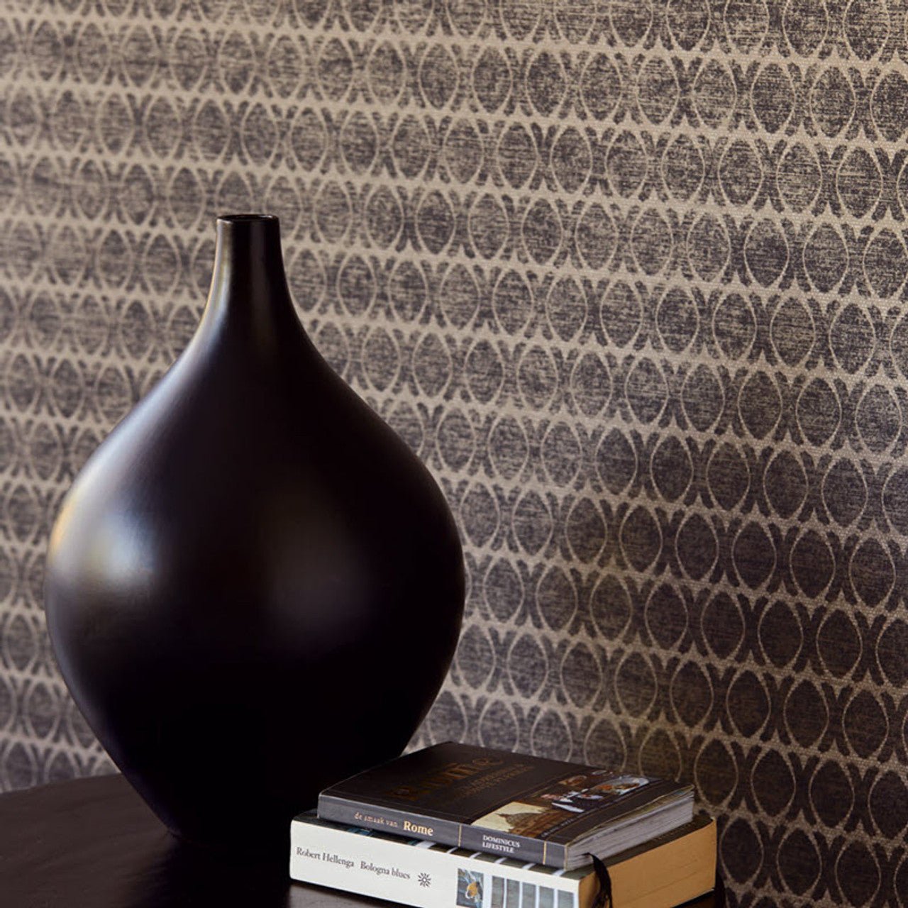 Lounge Geometric Wallpaper - Black - Eijffinger - 388715 - Premier Wallcovering