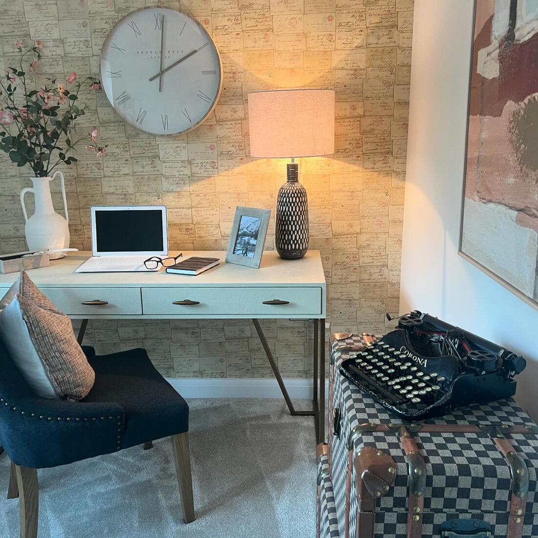 Love Letter Wallpaper - Cream - Andrew Martin - NAVLLPA - Premier Wallcovering