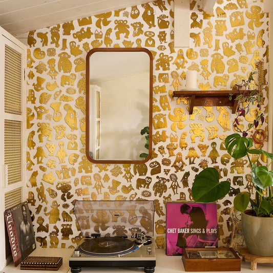 Love Machine Silver Foil Wallpaper - Silver/ Black - NLXL - BKS - 08 - Premier Wallcovering