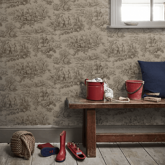 Lovers Toile Wallpaper - Attic II - Little Greene - 0263LOATTIC - Premier Wallcovering