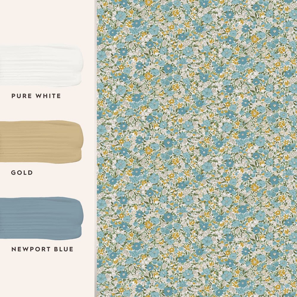 Loveston Wallpaper - Newport Blue - Laura Ashley - 121075 - Premier Wallcovering