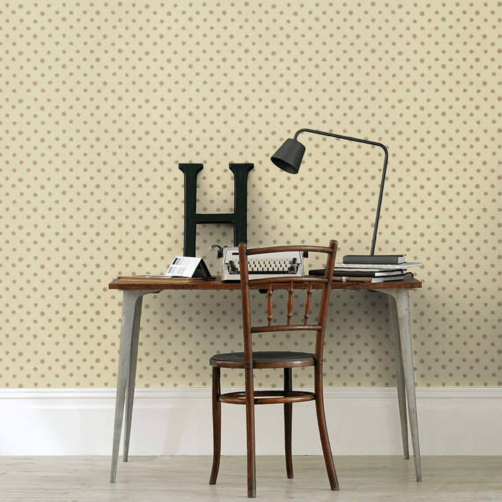 Lower George Street Wallpaper - Gold / Cream - Little Greene - 0273LGMOONS - Premier Wallcovering