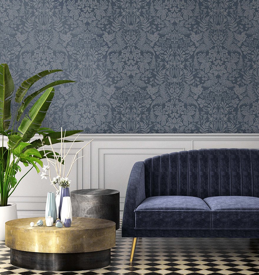 Loxley Wallpaper - Navy - Holden Décor - 65801 - Premier Wallcovering