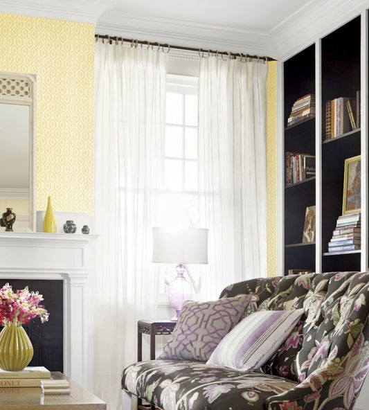 Lucas Wallpaper - Plum on Metallic Silver - Thibaut - T13049 - Premier Wallcovering