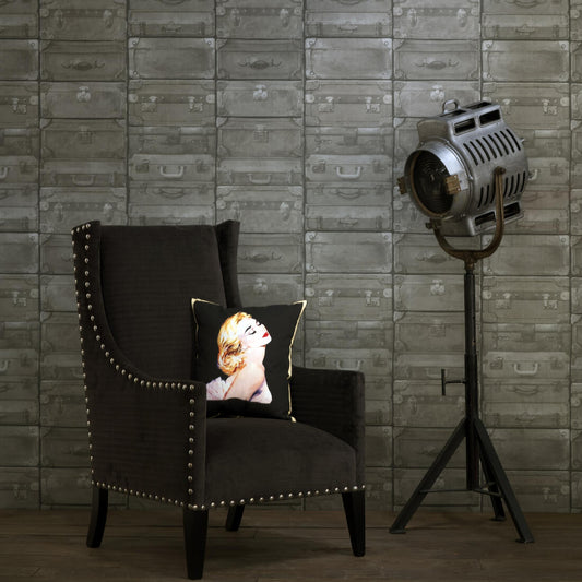 Luggage Wallpaper - Gunmetal - Andrew Martin - ENGLUGU - Premier Wallcovering