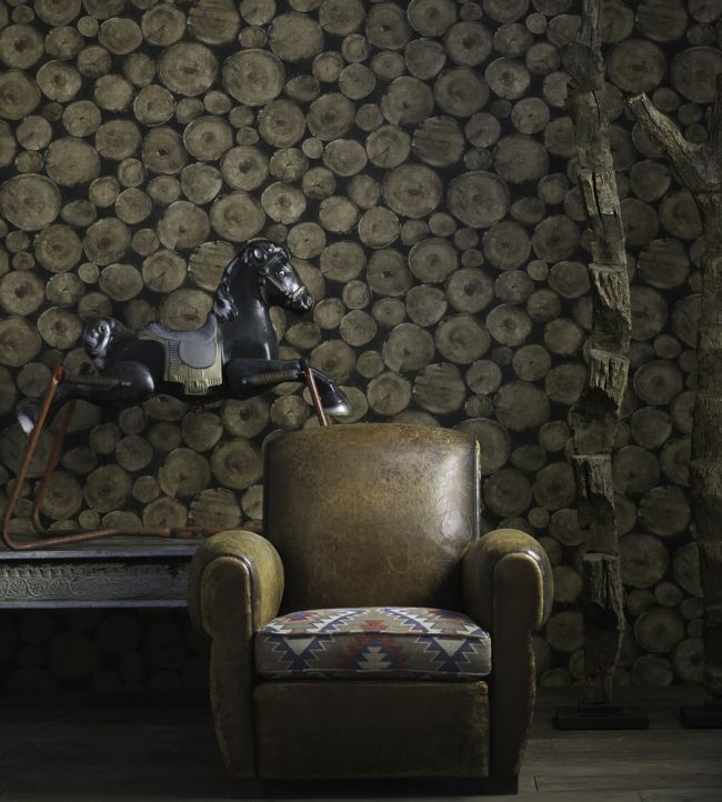 Lumberjack Wallpaper - Timber - Andrew Martin - ENGLUTI - Premier Wallcovering