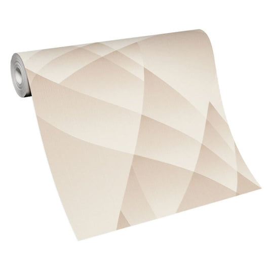 Lumina Geometric Metallic Wallpaper - Beige - Erismann - 10374 - 02 - Premier Wallcovering