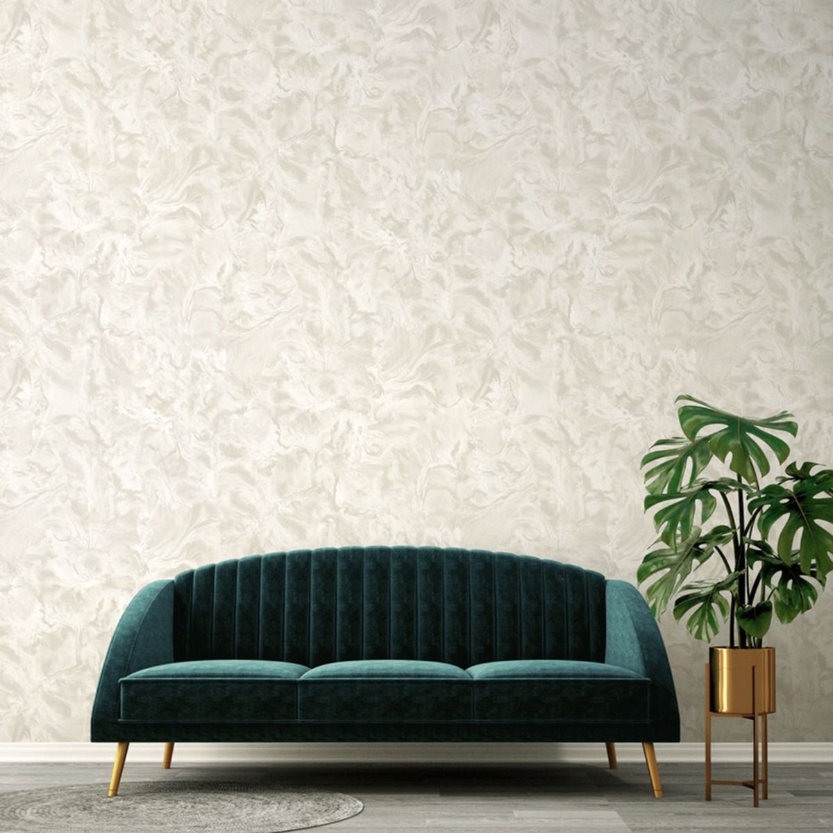 Lusso Glitter Marble Vinyl Wallpaper - Cream - Belgravia - 304 - Premier Wallcovering