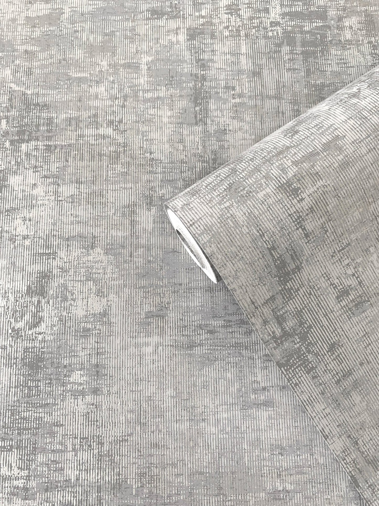 Lustre Distressed Wallpaper - Silver/Dark Grey - Galerie - SP - LS5004 - Premier Wallcovering
