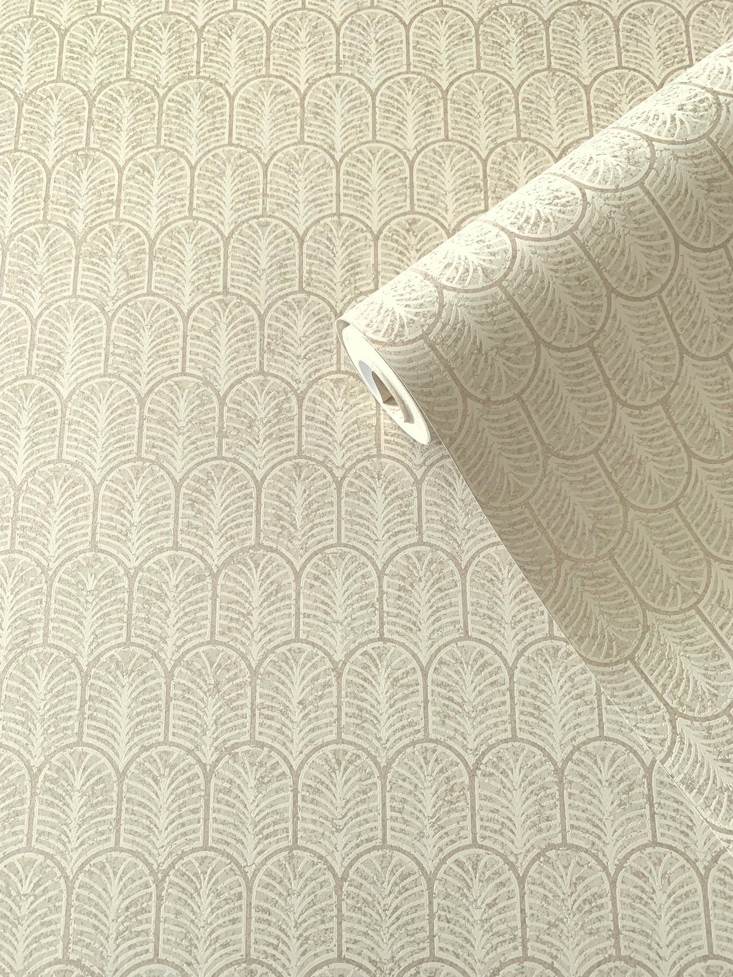 Lustre Geo Arch Wallpaper - Cream - Galerie - F - VL6002 - Premier Wallcovering
