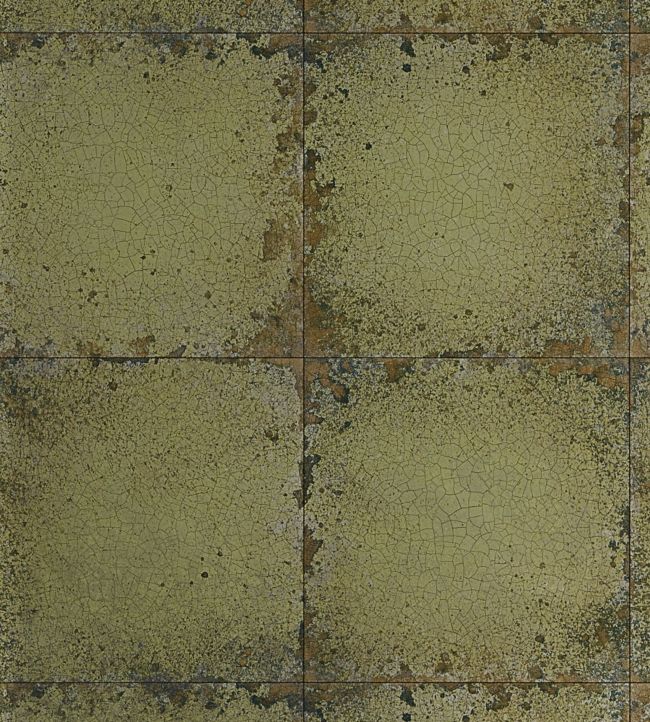 Lustre Tile Wallpaper - Gold - ZTOT312831 - Zoffany - Premier Wallcovering