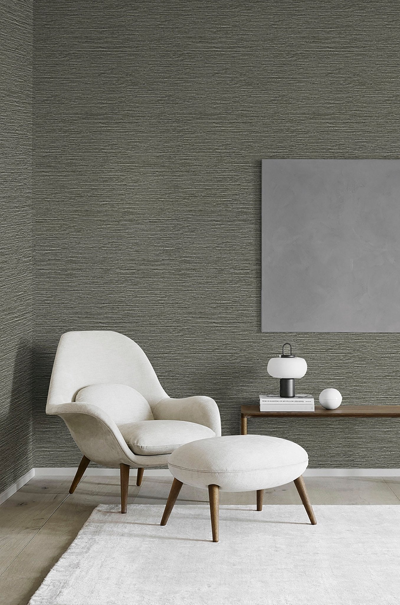 Lustre Weave Wallpaper - Silver Grey - Galerie - F - SR7004 - Premier Wallcovering