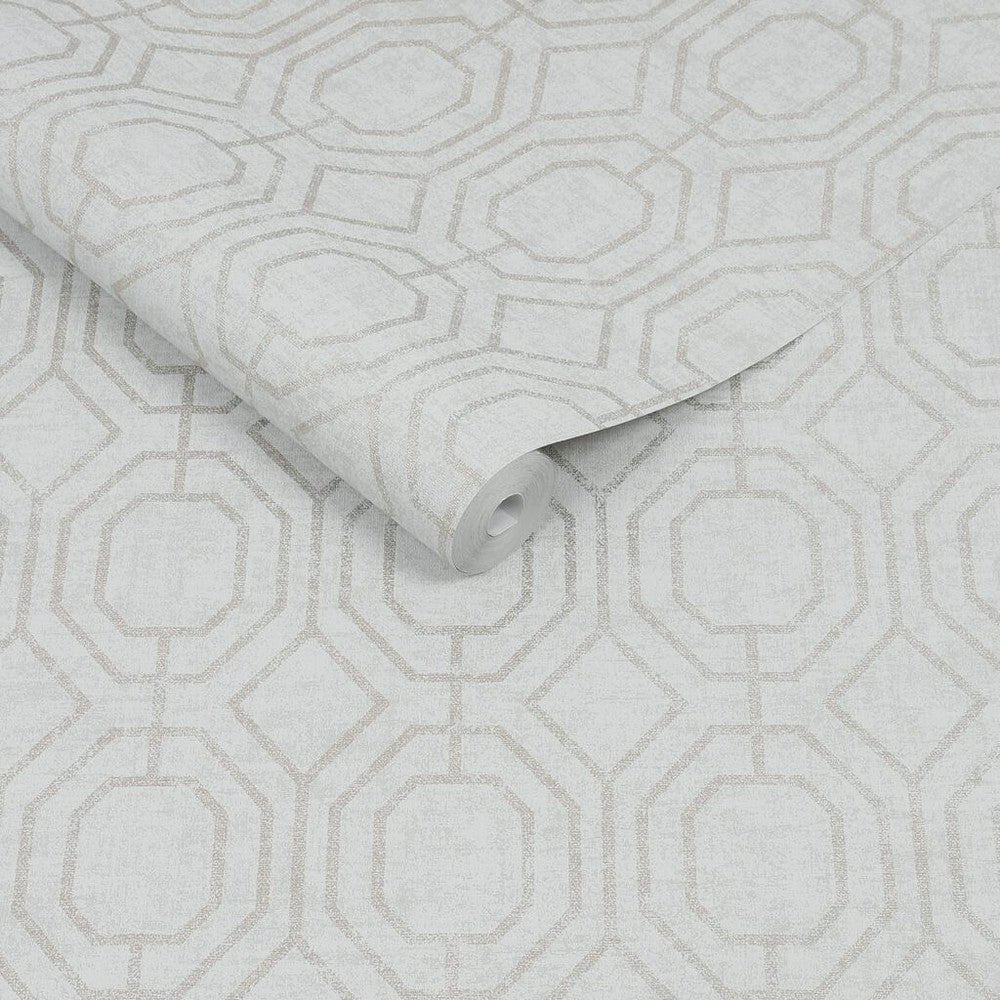 Luxe Geo Wallpaper - Champagne - Superfresco Easy - 115931 - Premier Wallcovering