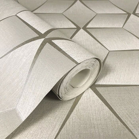 Luxor Geo Wallpaper - Taupe - Rasch - 310603 - Premier Wallcovering