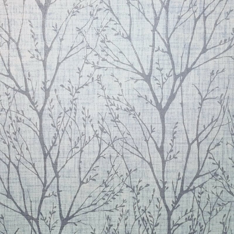 Lynford Trees Wallpaper - Blue - Crown - M1877 - Premier Wallcovering