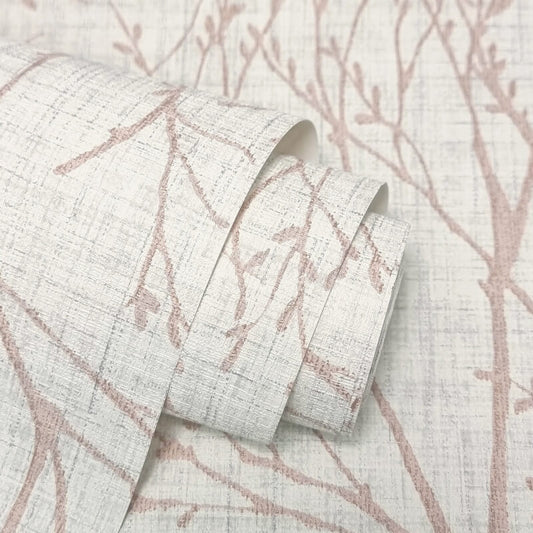 Lynford Trees Wallpaper - Blush - Crown - M1874 - Premier Wallcovering