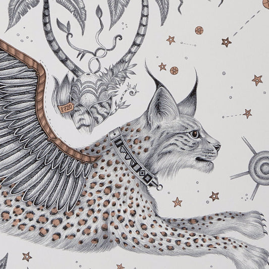 Lynx Wallpaper - Nude - Clarke & Clarke - Emma J Shipley - W0118/04 - Premier Wallcovering