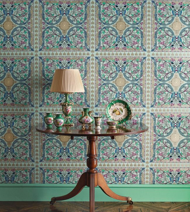 Lyrebird Wallpaper - Stone - Matthew Williamson - W7143/02 - Premier Wallcovering