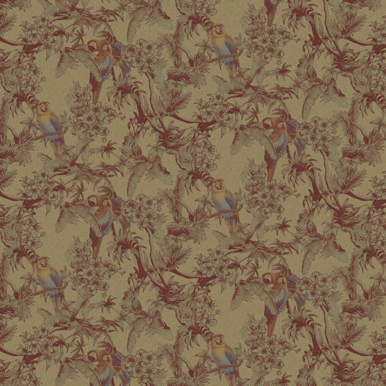 Macaw Eden Wallpaper - Bronze - Ted Baker - 13088 - Premier Wallcovering