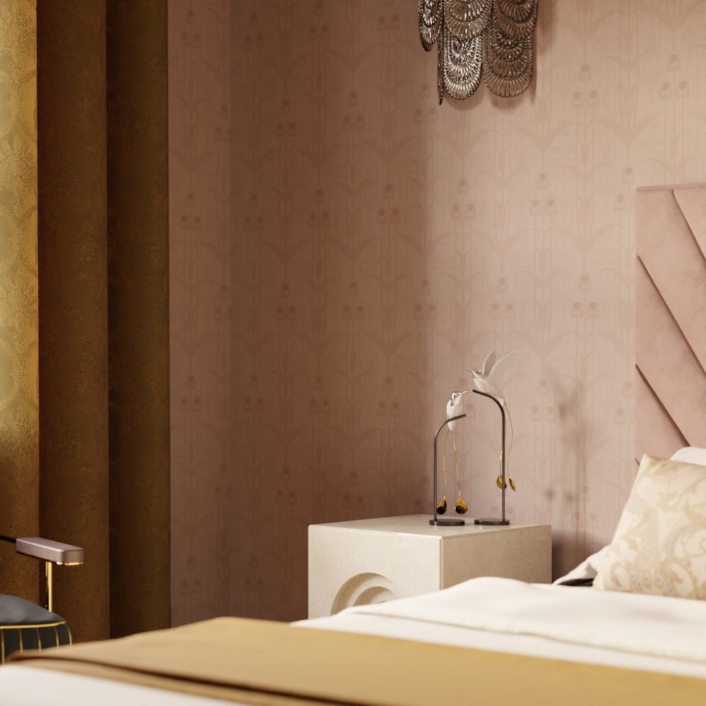 Mackintosh Wallpaper - Dusty Pink - LAN100171 - Lucie Annabel - Premier Wallcovering