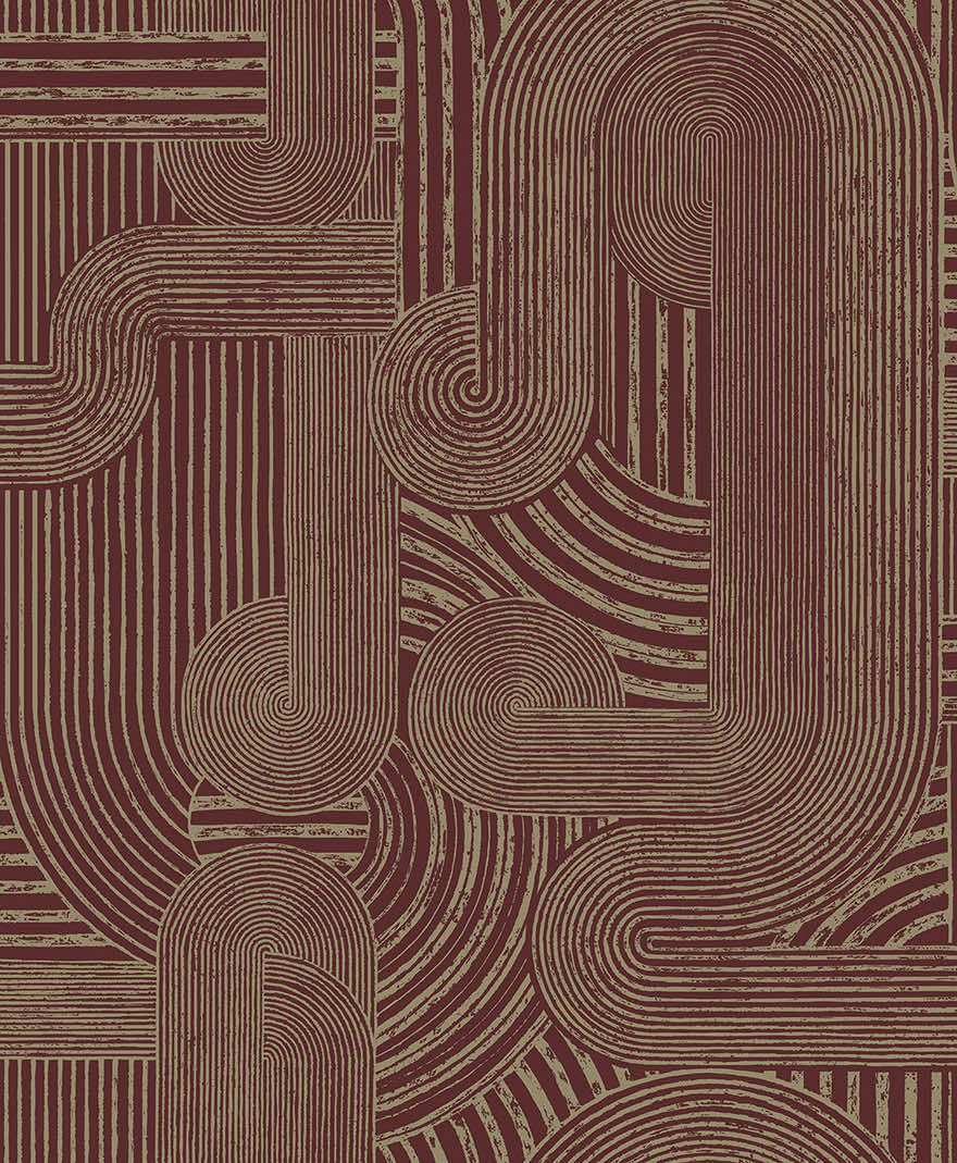 Macrame Wallpaper - Maroon - Holden Décor - 65951 - Premier Wallcovering