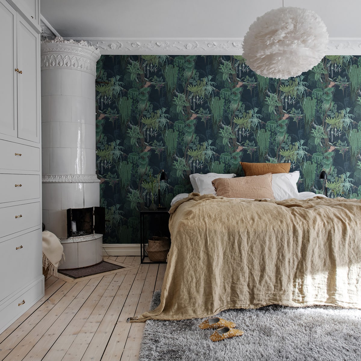 Madagascar Wallpaper - Teal - Rebel Walls - R17491 - Premier Wallcovering