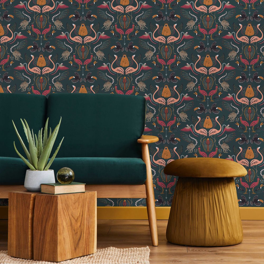 Madagascar Wallpaper - Evergreen - Lust Home - LH900070 - Premier Wallcovering