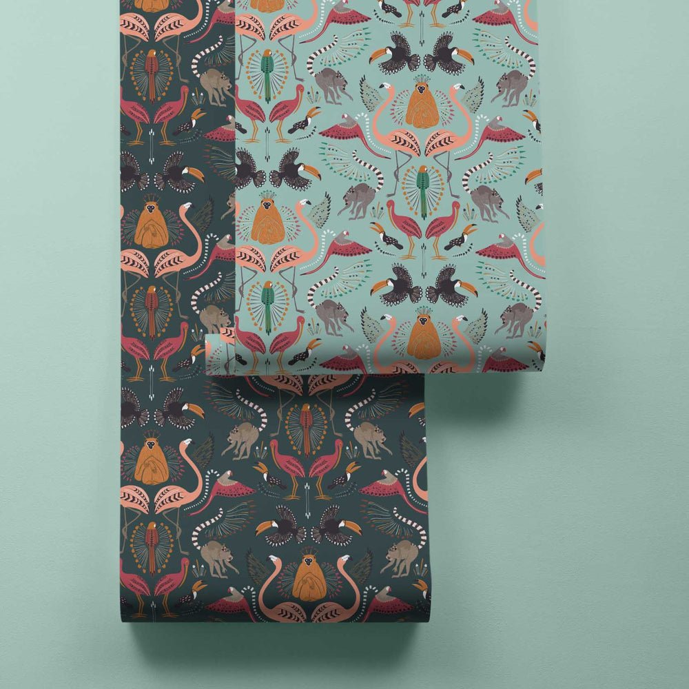 Madagascar Wallpaper - Duck Egg - Lust Home - LH900057 - Premier Wallcovering