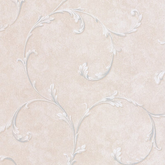 Madelyn Scroll Wallpaper - Blue/Stone - SK Filson - DE41453 - Premier Wallcovering