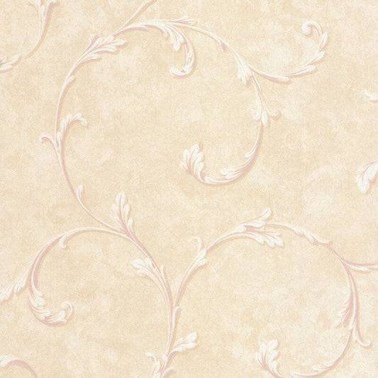 Madelyn Scroll Wallpaper - Stone/Beige - SK Filson - DE41452 - Premier Wallcovering