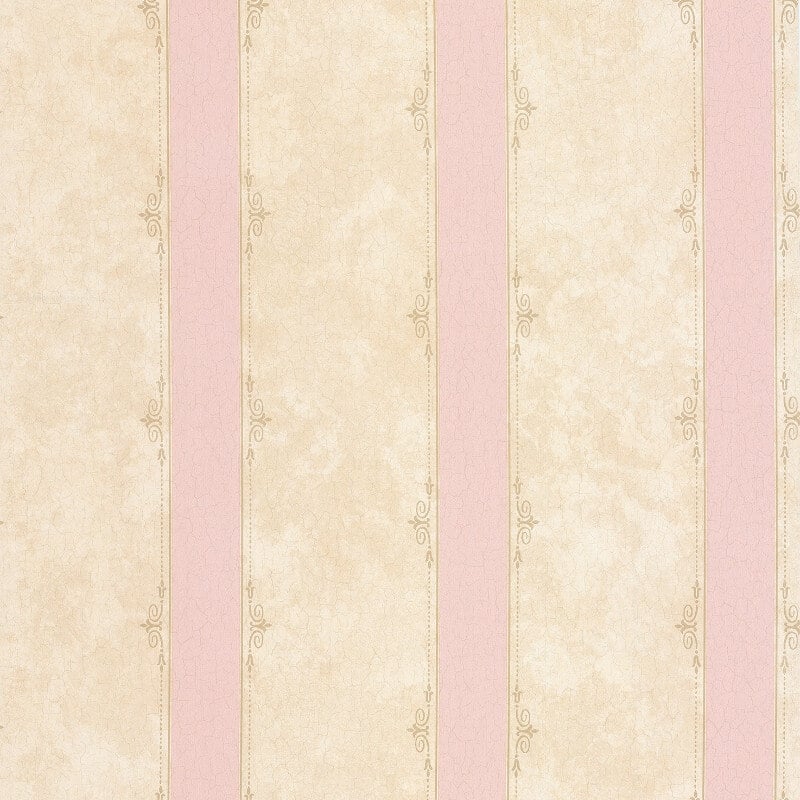 Madelyn Striped Wallpaper - Pink/Stone - SK Filson - DE41448 - Premier Wallcovering