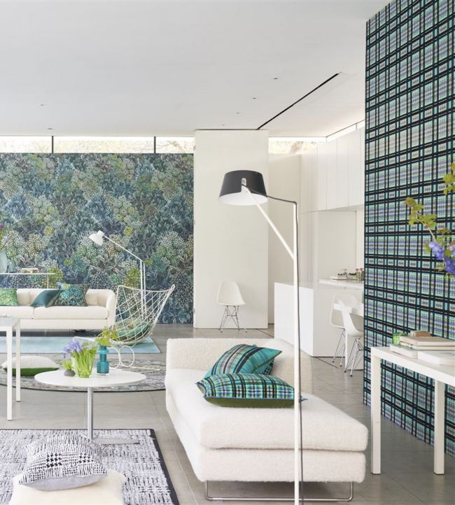 Madhya Wallpaper - Azure - PDG1135/02 - Designers Guild - Premier Wallcovering