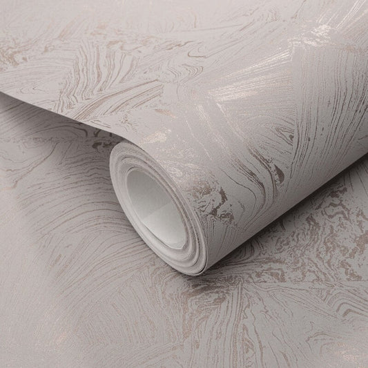 Madoc Marble Abstract Metallic Wallpaper - Taupe - Erismann - 10358 - 48 - Premier Wallcovering