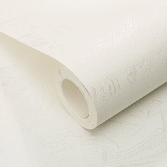Madoc Marble Abstract Metallic Wallpaper - White - Erismann - 10358 - 01 - Premier Wallcovering