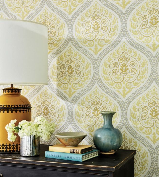 Madurai Wallpaper - Lemon - DCPW216756 - Sanderson - Premier Wallcovering