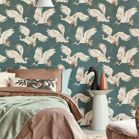 Magestic Flight Oasis Wallpaper - Cream - Eijffinger - 317350 - Premier Wallcovering