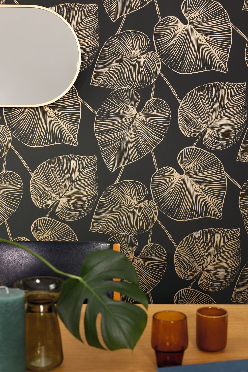 Magistral Wallpaper - Noir - Caselio - 104539021 - Premier Wallcovering