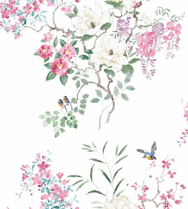 Magnolia & Blossom Panel B Wallpaper - Blossom/Leaf - DWAP216306 - Sanderson - Premier Wallcovering