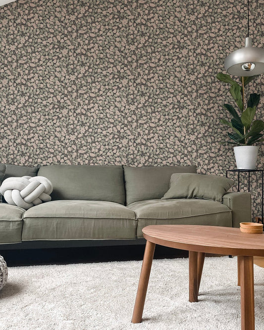 Magnolia Wallpaper - Dark Pink - Midbec - 26009 - Premier Wallcovering
