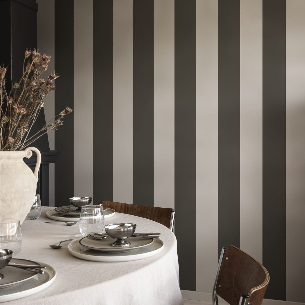 Magnus Wallpaper - Graphite - Sandberg - 516-91 - Premier Wallcovering
