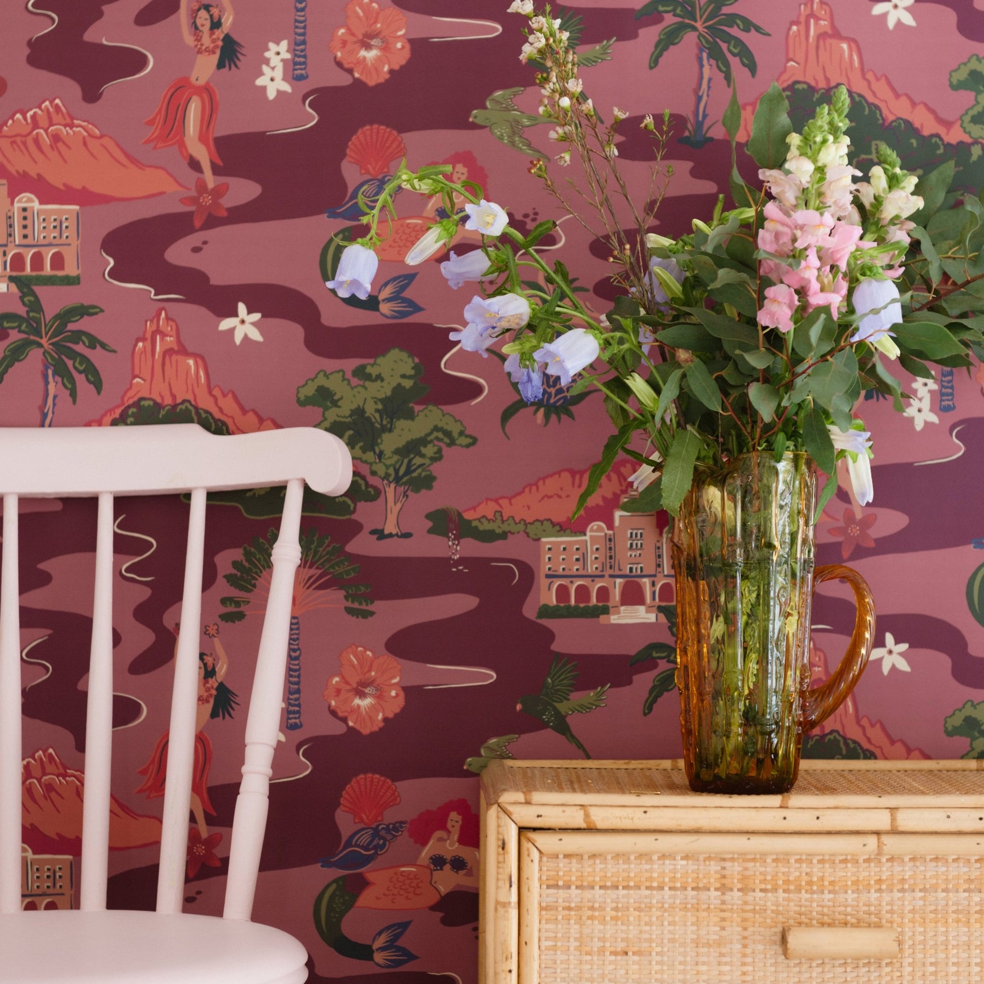 Mahalo Wallpaper - Orchid - Wear The Walls - MAOP807652 - Premier Wallcovering