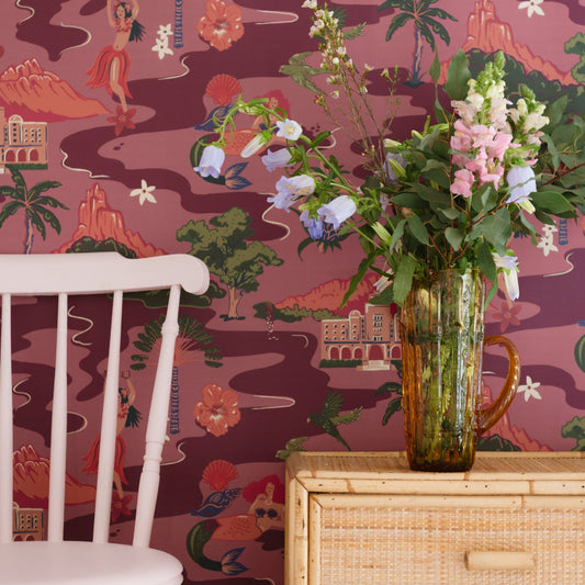 Mahalo Wallpaper - Orchid - Wear The Walls - MAOP807652 - Premier Wallcovering