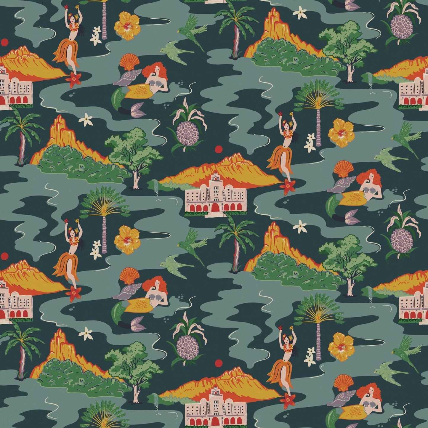 Mahalo Wallpaper - Twilight - Wear The Walls - MATB807652 - Premier Wallcovering