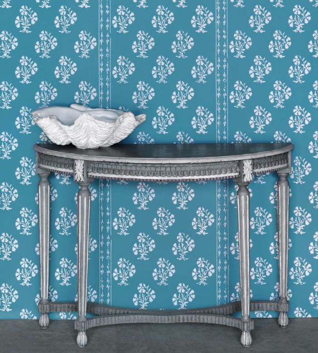 Maharani Wallpaper - Jaipur Blue - BG2400101 - Barneby Gates - Premier Wallcovering