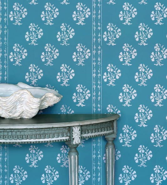Maharani Wallpaper - Jaipur Blue - BG2400101 - Barneby Gates - Premier Wallcovering