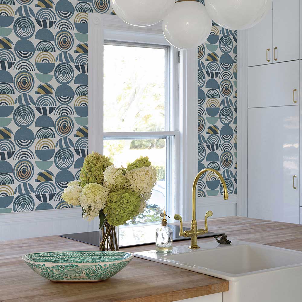 Mahe Wallpaper - Blue - A Street Prints - FD26446 - Premier Wallcovering