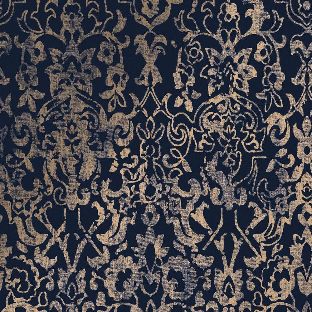 Majestic Damask Wallpaper - Navy - Next - 118294 - Premier Wallcovering