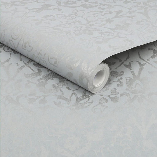 Majestic Damask Wallpaper - Grey - Next - 118293 - Premier Wallcovering