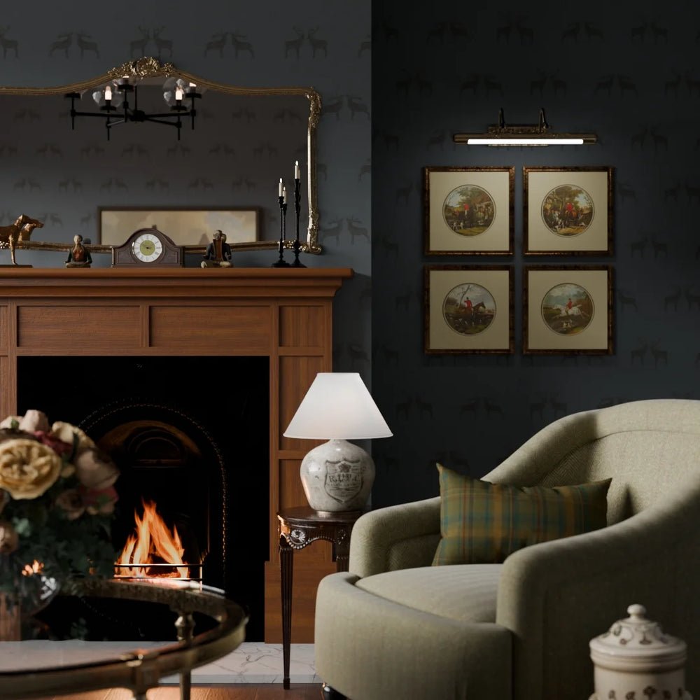 Majestic Stag Wallpaper - Oxford Blue - LAN100251 - Lucie Annabel - Premier Wallcovering