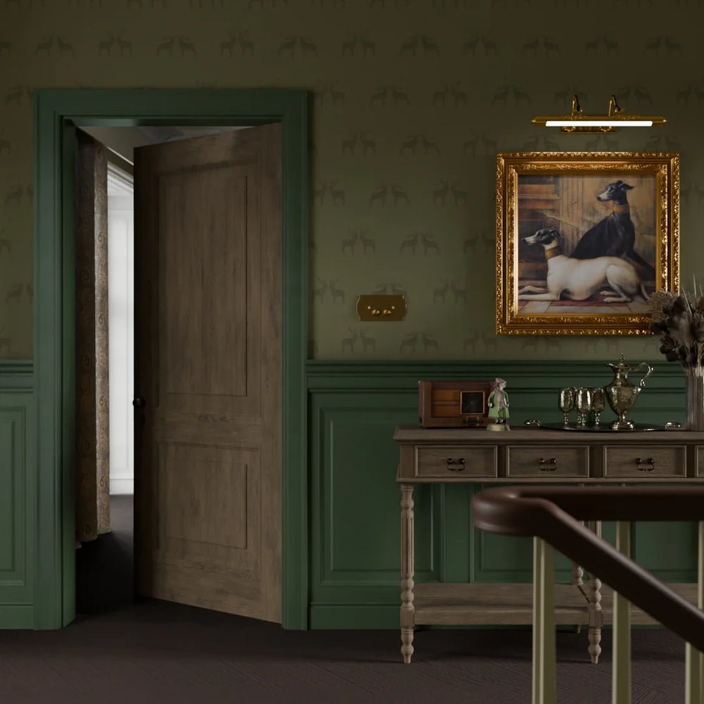 Majestic Stag Wallpaper - Gentleman Green - LAN100252 - Lucie Annabel - Premier Wallcovering